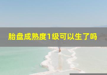 胎盘成熟度1级可以生了吗