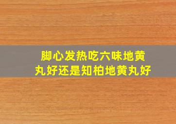 脚心发热吃六味地黄丸好还是知柏地黄丸好