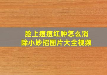 脸上痘痘红肿怎么消除小妙招图片大全视频