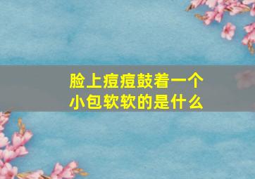 脸上痘痘鼓着一个小包软软的是什么