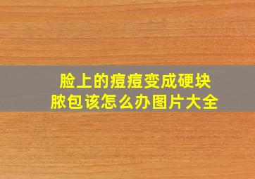 脸上的痘痘变成硬块脓包该怎么办图片大全