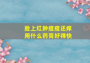 脸上红肿痘痘还痒用什么药膏好得快