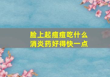 脸上起痘痘吃什么消炎药好得快一点