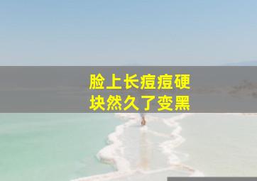 脸上长痘痘硬块然久了变黑