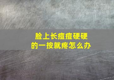 脸上长痘痘硬硬的一按就疼怎么办