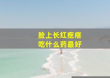 脸上长红疙瘩吃什么药最好