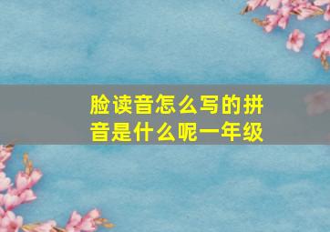 脸读音怎么写的拼音是什么呢一年级