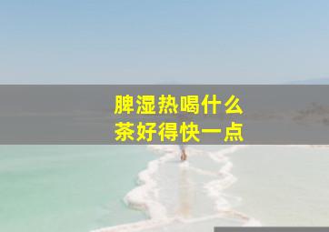 脾湿热喝什么茶好得快一点