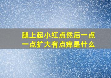 腿上起小红点然后一点一点扩大有点痒是什么