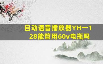 自动语音播放器YH一128能管用60v电瓶吗