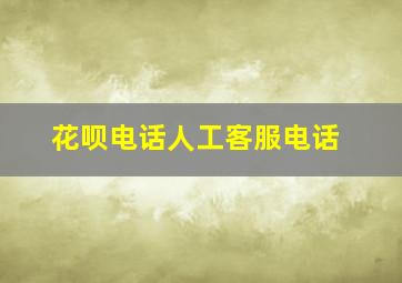 花呗电话人工客服电话