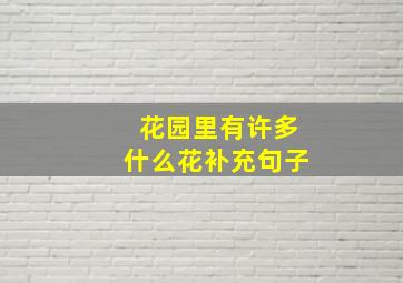 花园里有许多什么花补充句子