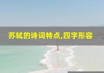 苏轼的诗词特点,四字形容