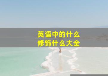 英语中的什么修饰什么大全