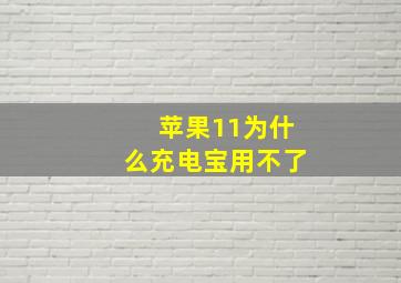 苹果11为什么充电宝用不了