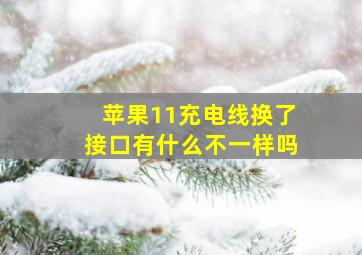 苹果11充电线换了接口有什么不一样吗