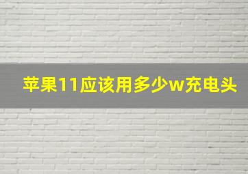 苹果11应该用多少w充电头