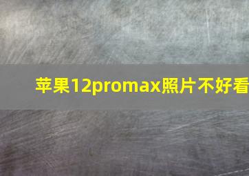 苹果12promax照片不好看