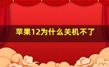 苹果12为什么关机不了