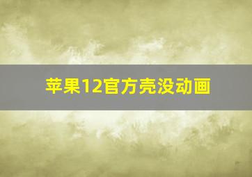 苹果12官方壳没动画