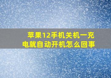 苹果12手机关机一充电就自动开机怎么回事