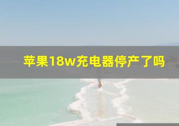 苹果18w充电器停产了吗