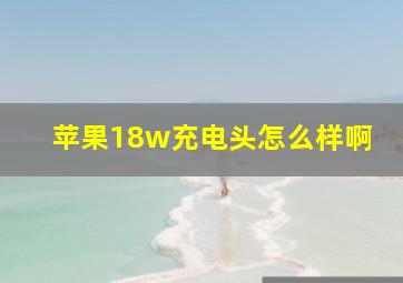 苹果18w充电头怎么样啊