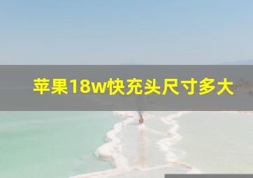 苹果18w快充头尺寸多大