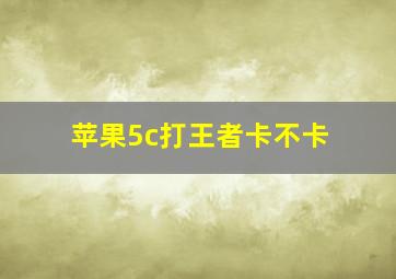 苹果5c打王者卡不卡