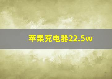 苹果充电器22.5w