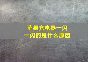 苹果充电器一闪一闪的是什么原因