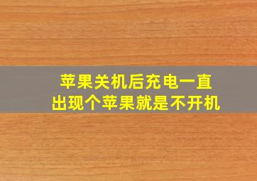 苹果关机后充电一直出现个苹果就是不开机