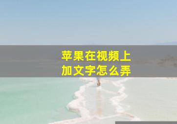 苹果在视频上加文字怎么弄