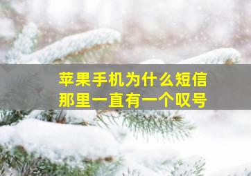 苹果手机为什么短信那里一直有一个叹号