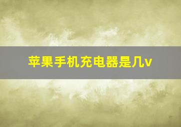 苹果手机充电器是几v