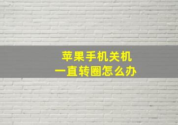 苹果手机关机一直转圈怎么办