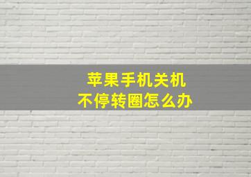 苹果手机关机不停转圈怎么办