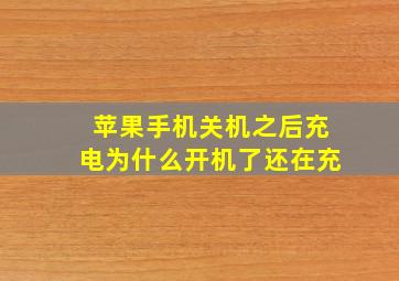 苹果手机关机之后充电为什么开机了还在充