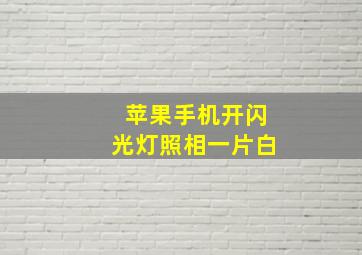 苹果手机开闪光灯照相一片白