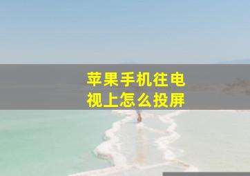 苹果手机往电视上怎么投屏