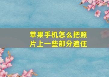 苹果手机怎么把照片上一些部分遮住