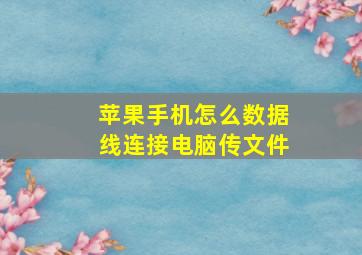 苹果手机怎么数据线连接电脑传文件