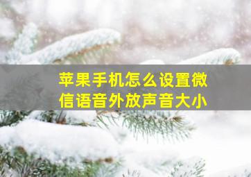 苹果手机怎么设置微信语音外放声音大小