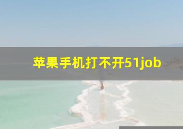 苹果手机打不开51job