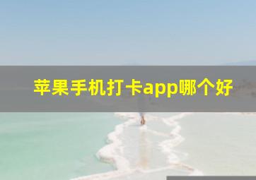 苹果手机打卡app哪个好