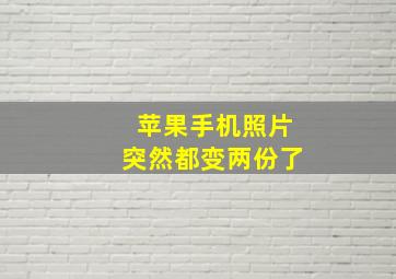 苹果手机照片突然都变两份了