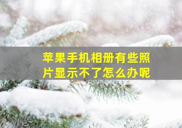 苹果手机相册有些照片显示不了怎么办呢