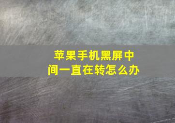 苹果手机黑屏中间一直在转怎么办