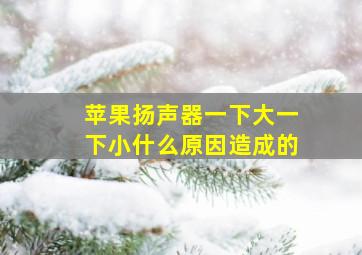 苹果扬声器一下大一下小什么原因造成的