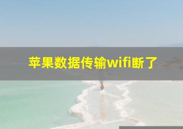 苹果数据传输wifi断了